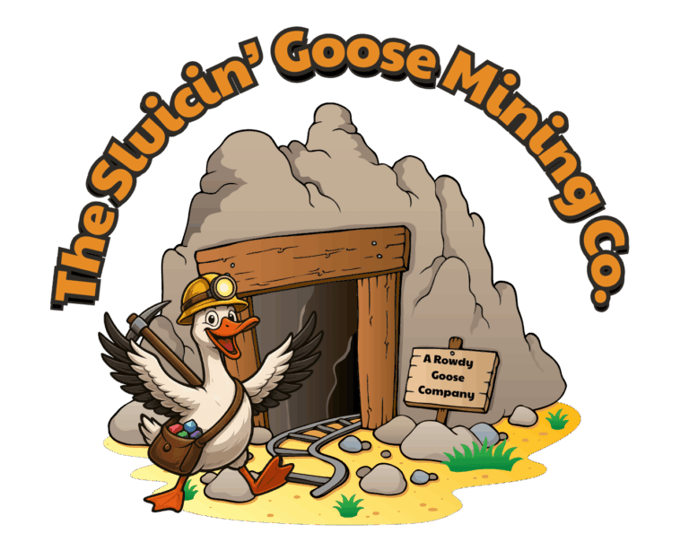 Sluicin Goose Logo The Mobile Gem & Fossil Mining Experience
