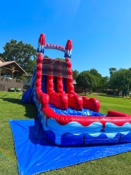 IMG 5206 1748649715 22’ Dual Lane Red, White, & Cool Water Slide