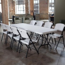 8’ Folding Table & Chairs