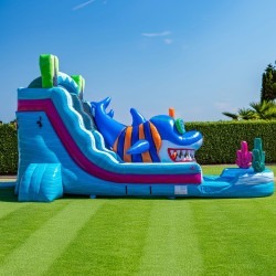 IMG 5158 1769079438 18’ Single Lane Baby Shark Water Slide