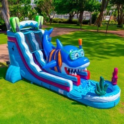 18’ Single Lane Baby Shark Water Slide