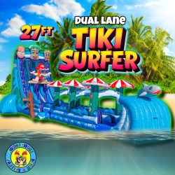 27’ Tiki Surfer Dual Lane Water Slide