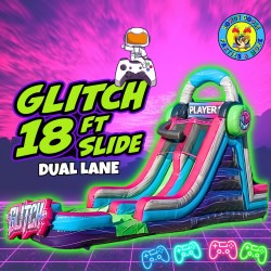 18’ Dual Lane Glitch Rear Load Water Slide