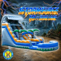 18’ Dual Lane Storm Surge Water Slide